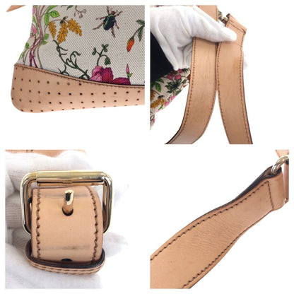 Gucci Flora Multicolor Gold Canvas Shoulder Bag — view 6