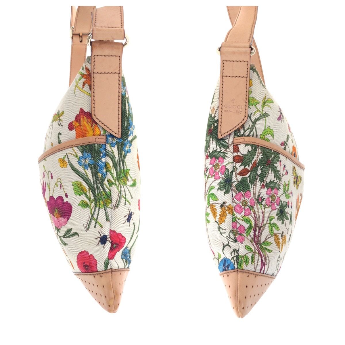 Gucci Flora Multicolor Gold Canvas Shoulder Bag — view 8
