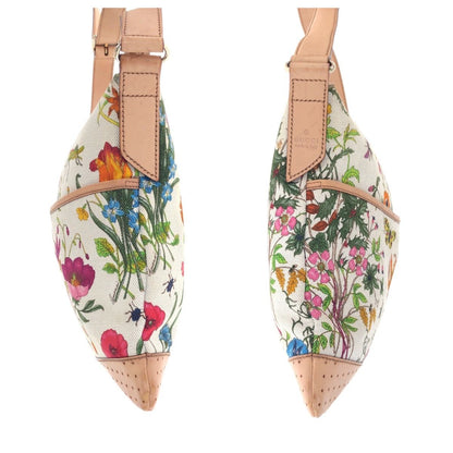 Gucci Flora Multicolor Gold Canvas Shoulder Bag — view 8