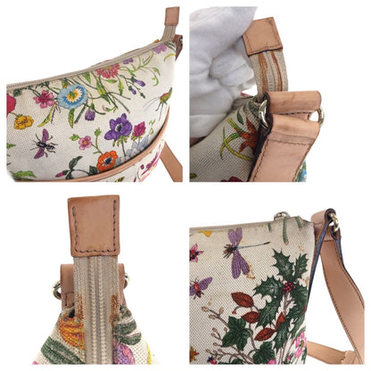 Gucci Flora Multicolor Gold Canvas Shoulder Bag — view 5