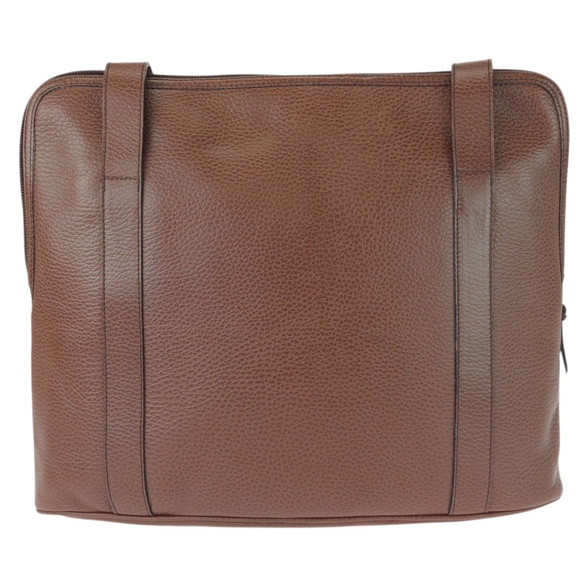 Dior Vintage Logo CD Brown Leather Shoulder Bag — view 2