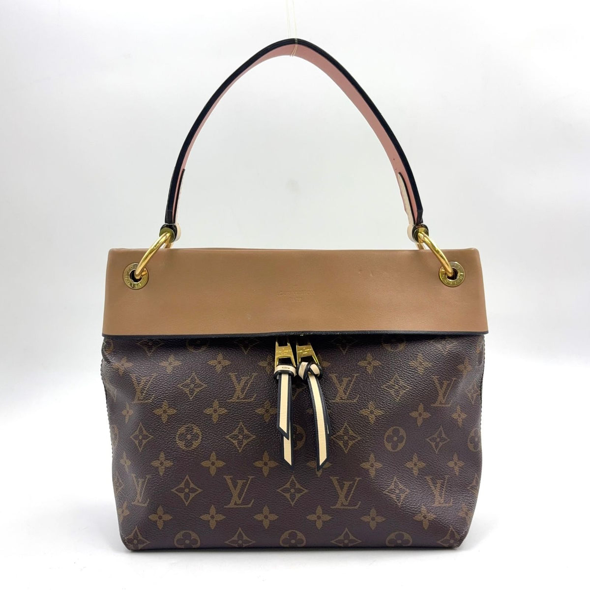 Louis Vuitton Roulis Besace Monogram Leather Brown Beige Gold Shoulder Bag