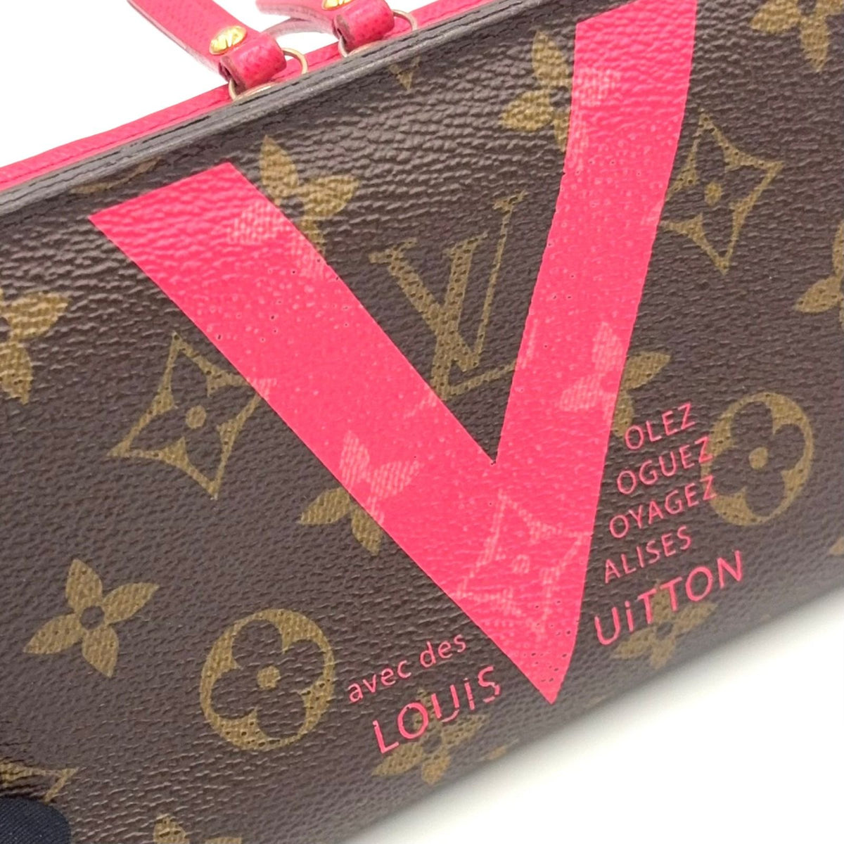 Louis Vuitton Monogram Zippy Wallet Leather Pink Brown Gold — view 5