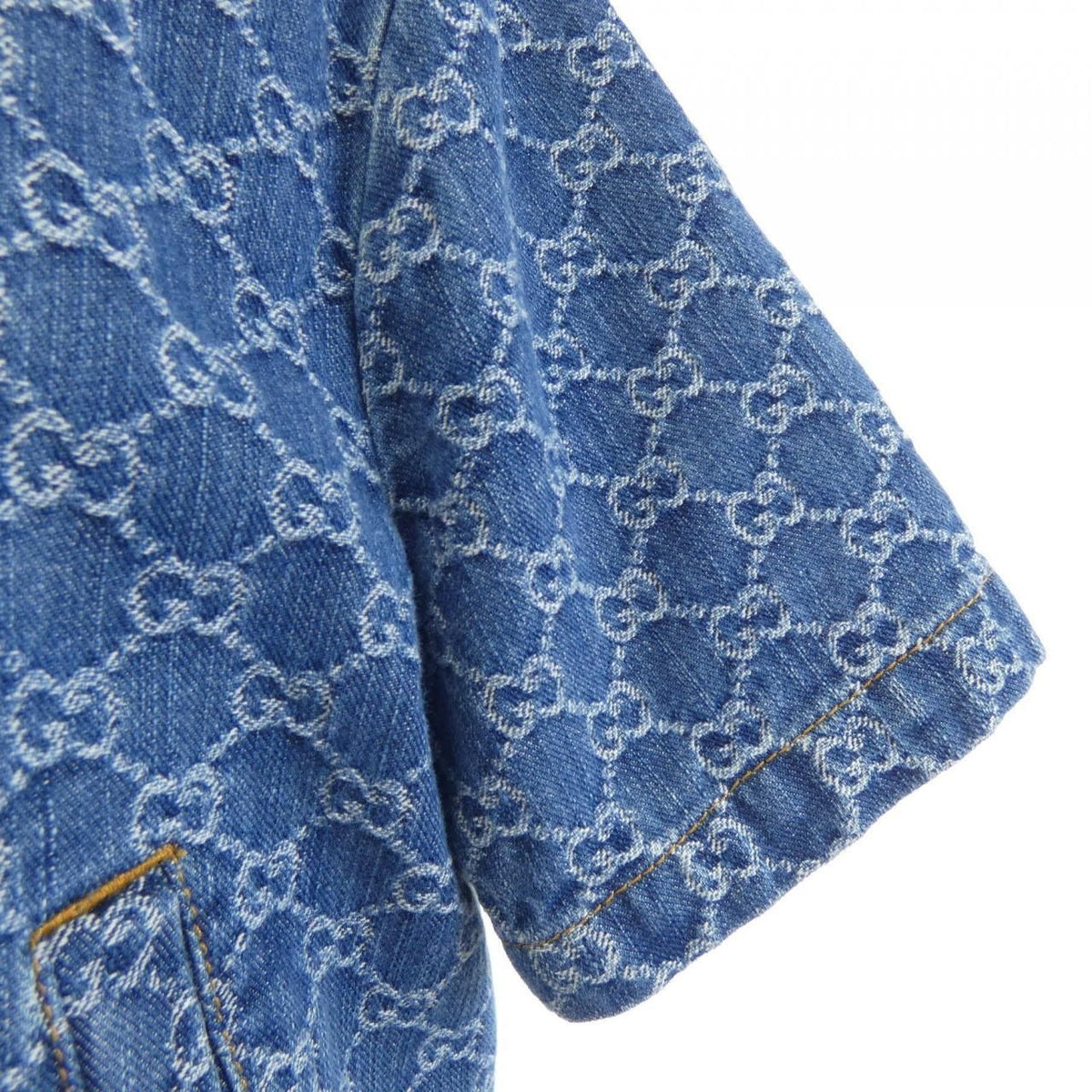 Gucci GG Denim Jacquard Top Jacket — view 6