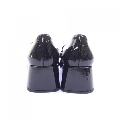 Prada Triangle Logo Chunky Heel Loafers Shoes — view 5