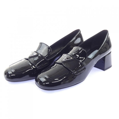 Prada Triangle Logo Chunky Heel Loafers Shoes — view 3