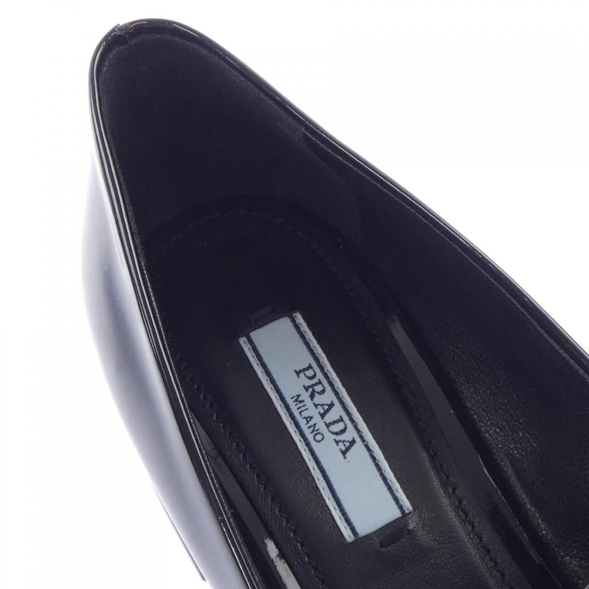 Prada Triangle Logo Chunky Heel Loafers Shoes — view 6