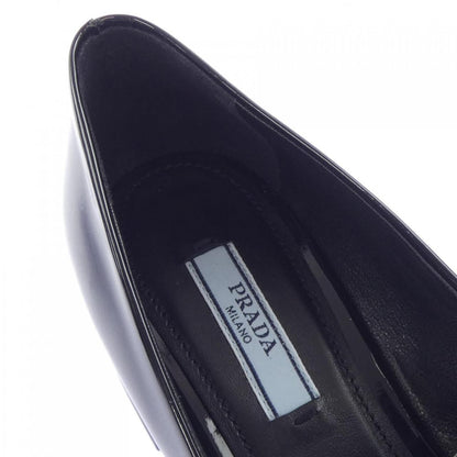 Prada Triangle Logo Chunky Heel Loafers Shoes — view 6