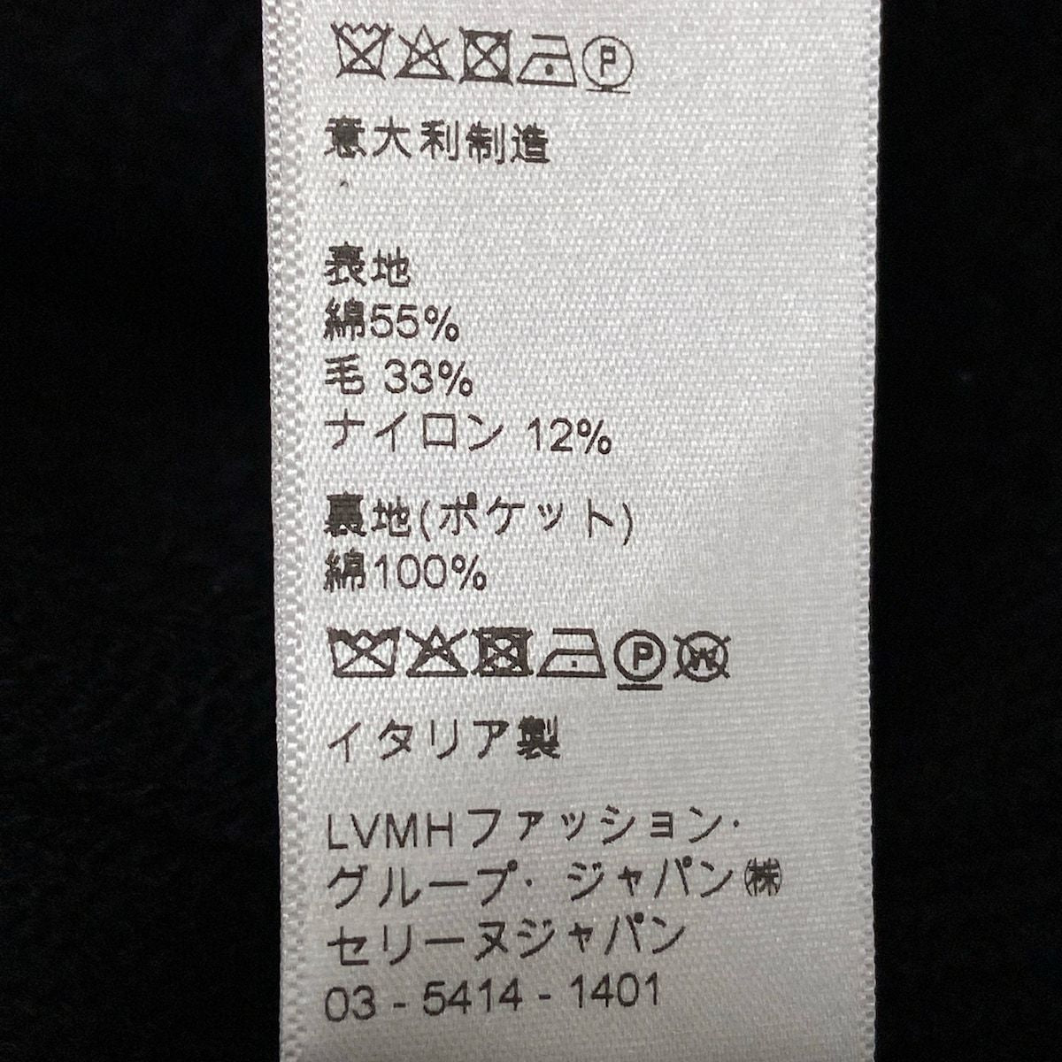 Celine Poncho 36 S Black Winter Cotton Wool Cape — view 5