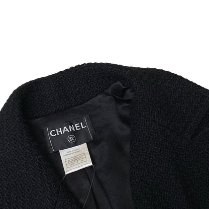 Chanel Coat 38 M Black Long Sleeve Tweed Short Length Winter Autumn Wool — view 7