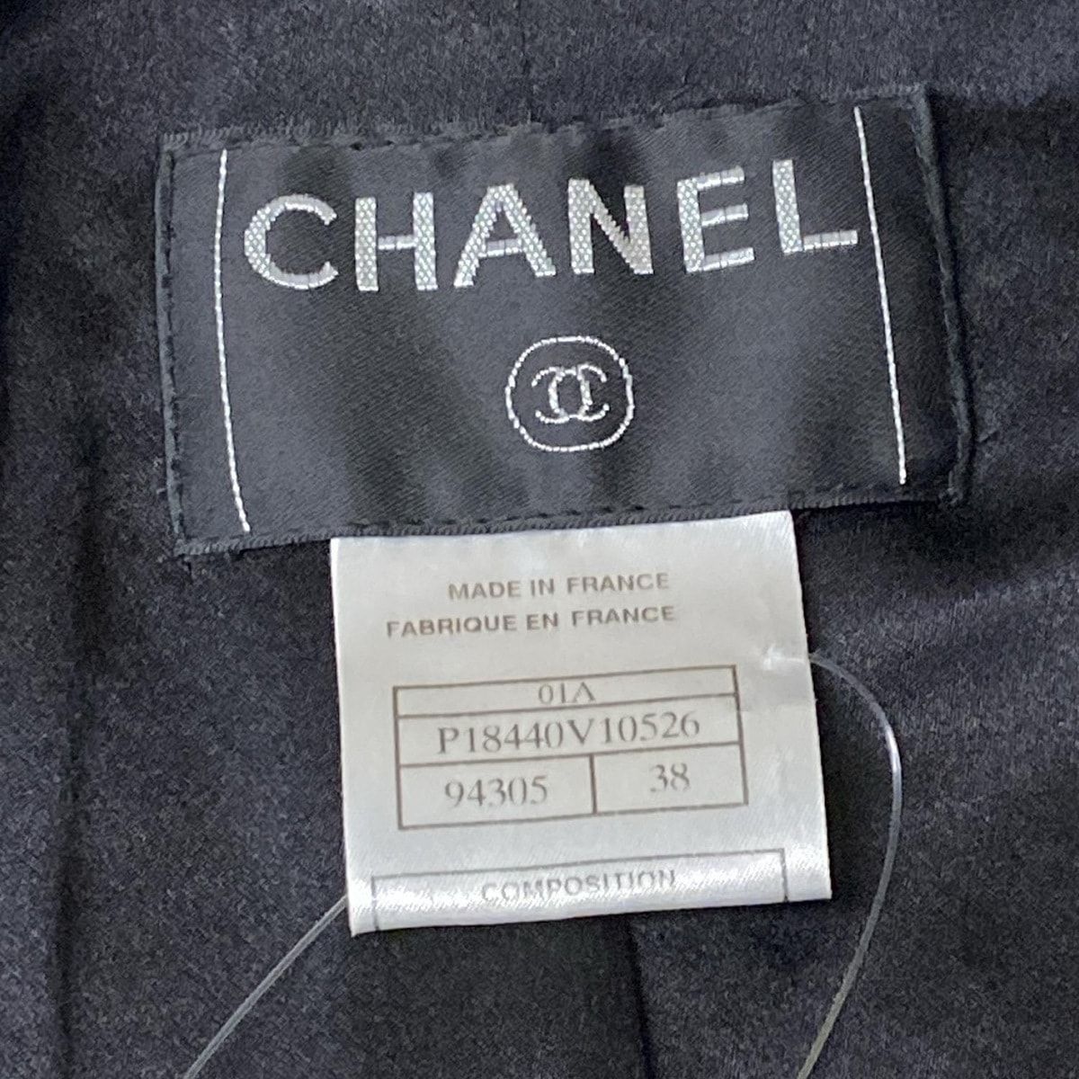 Chanel Coat 38 M Black Long Sleeve Tweed Short Length Winter Autumn Wool — view 3