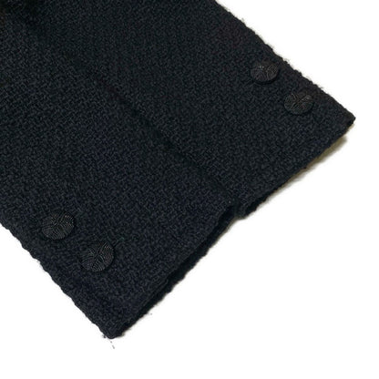 Chanel Coat 38 M Black Long Sleeve Tweed Short Length Winter Autumn Wool — view 5