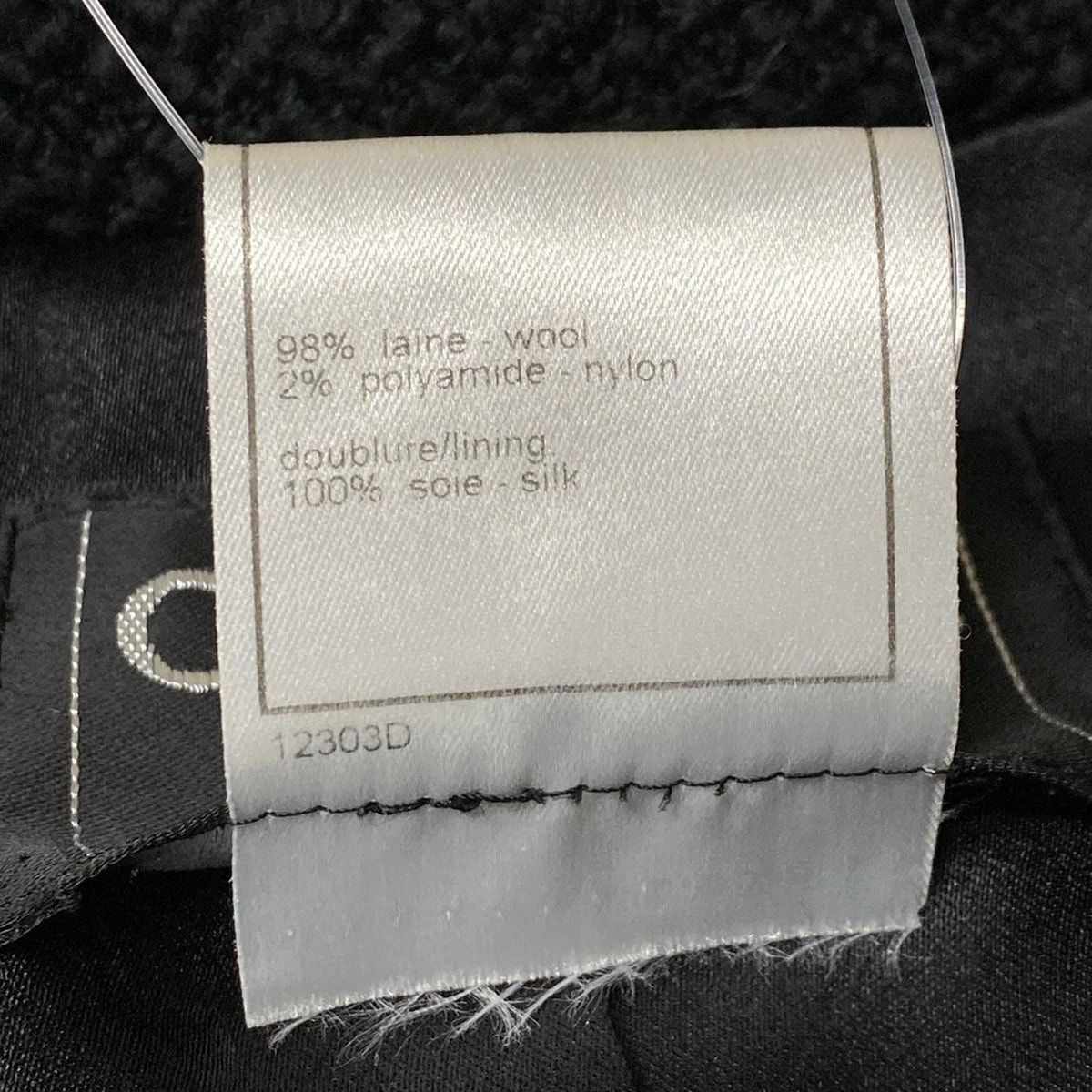 Chanel Coat 38 M Black Long Sleeve Tweed Short Length Winter Autumn Wool — view 4