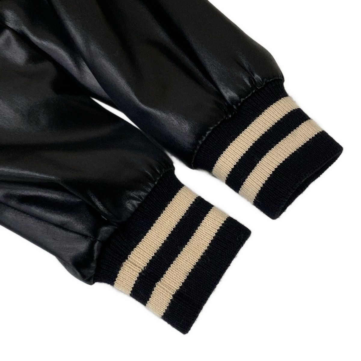 Celine Jacket 34 S Black Kazak Varsity Triomphe Spring Autumn Silk — view 6