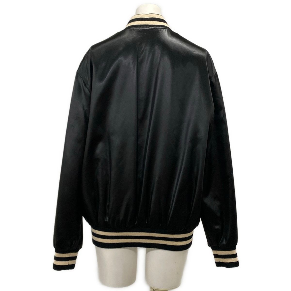 Celine Jacket 34 S Black Kazak Varsity Triomphe Spring Autumn Silk — view 2