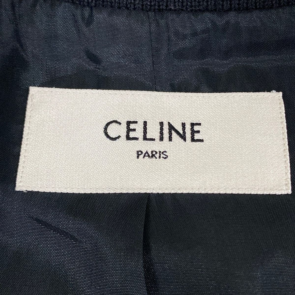 Celine Jacket 34 S Black Kazak Varsity Triomphe Spring Autumn Silk — view 3