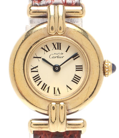 Cartier Watch 925 Must Corize Vermeille Quartz White