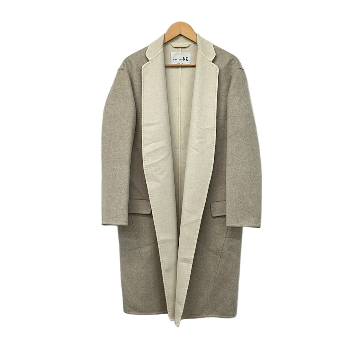 Loro Piana Coat IT 46 Beige Ivory Long Sleeve Winter Collaboration