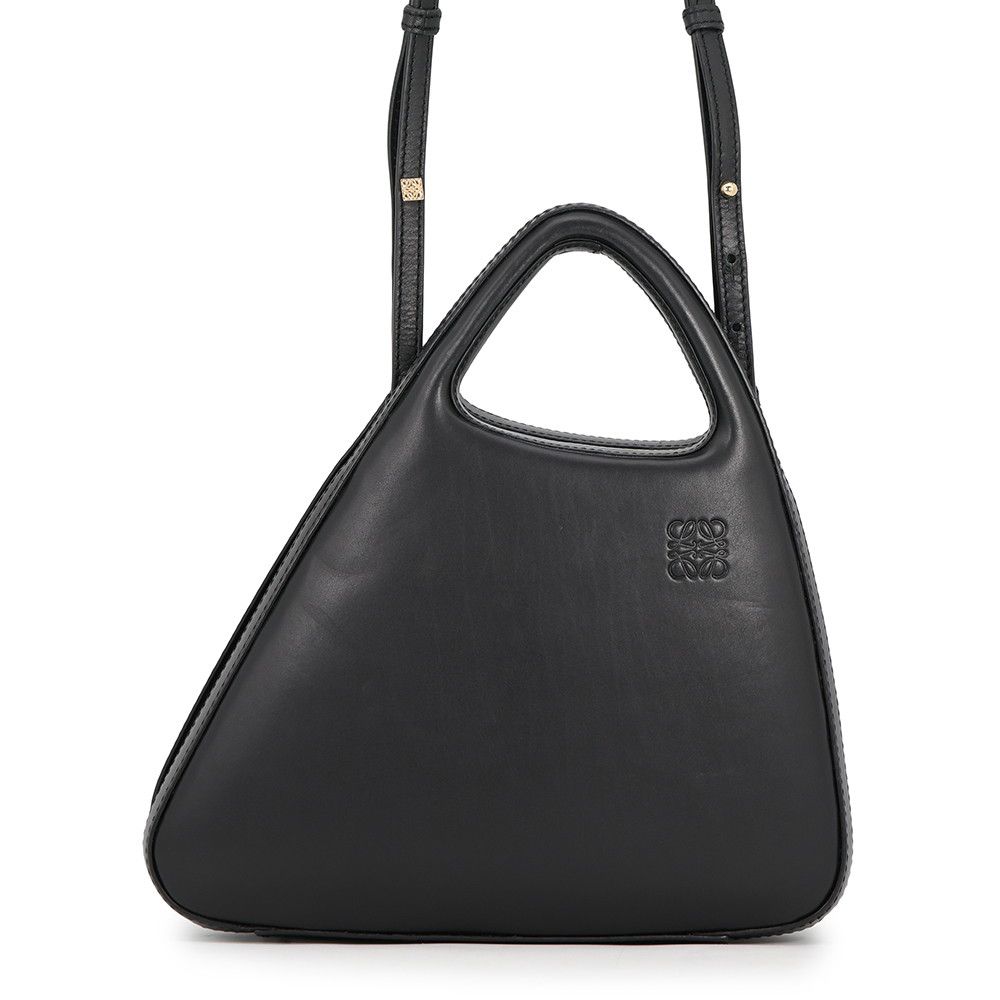 Loewe Architect Soft Natural Calfskin 2-Way Shoulder Bag Black