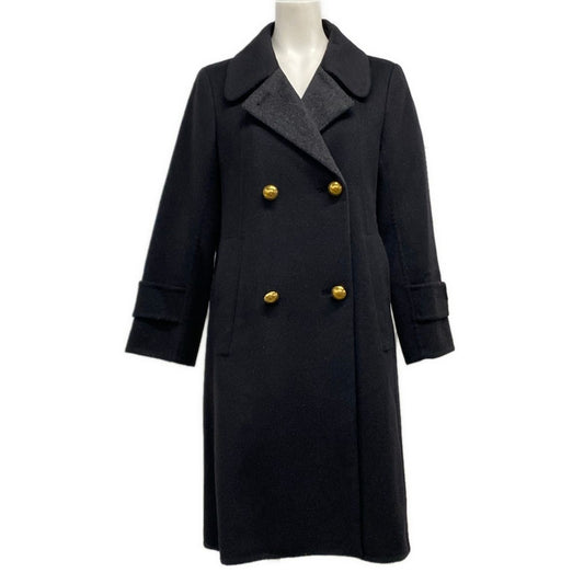 Louis Vuitton Coat 34 S Black Long Sleeve Winter Wool Angora