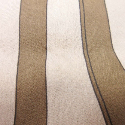 Hermes Promenade du Matin Silk Dress Stand Collar All Pattern 34 Beige Brown — view 8