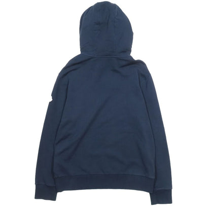 Moncler Logo Drawstring Embroidery Sweatshirt Pullover Hoodie XL Navy — view 2
