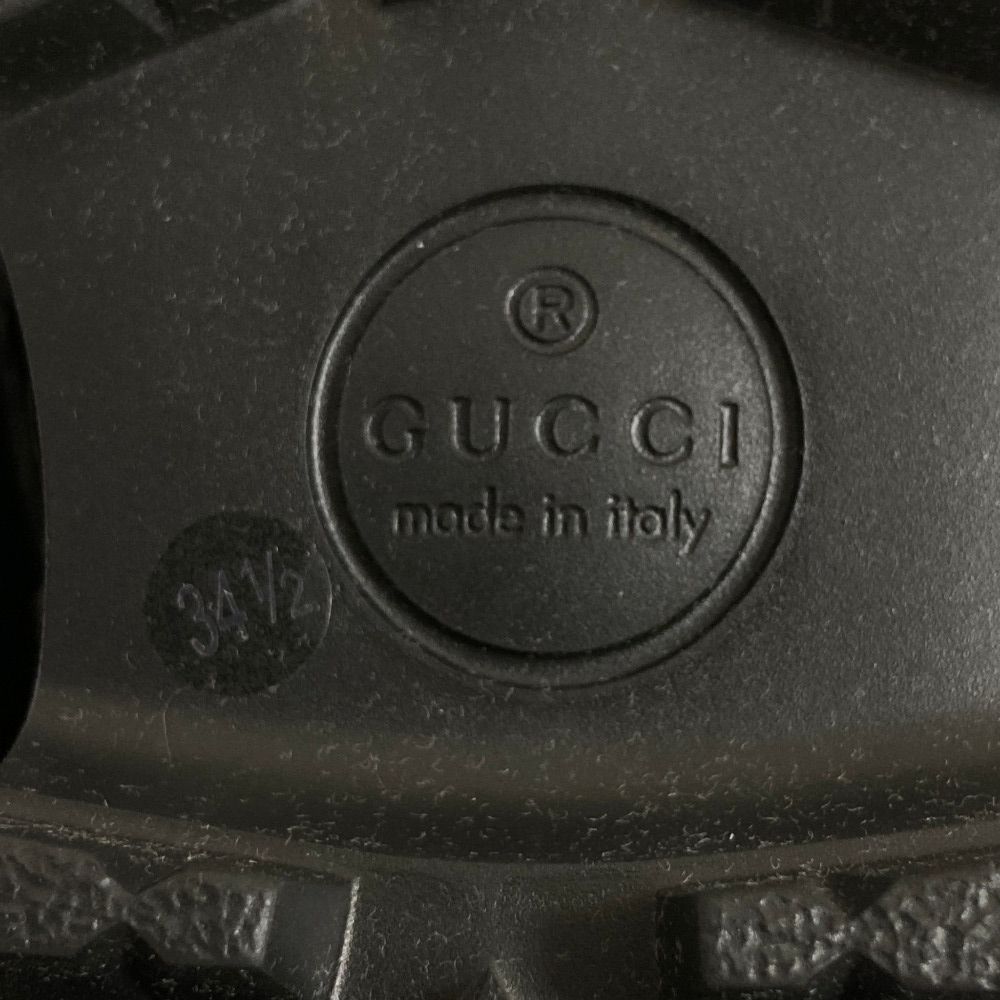 Gucci Lug Sole Horsebit Loafers Black 34.5 — view 7