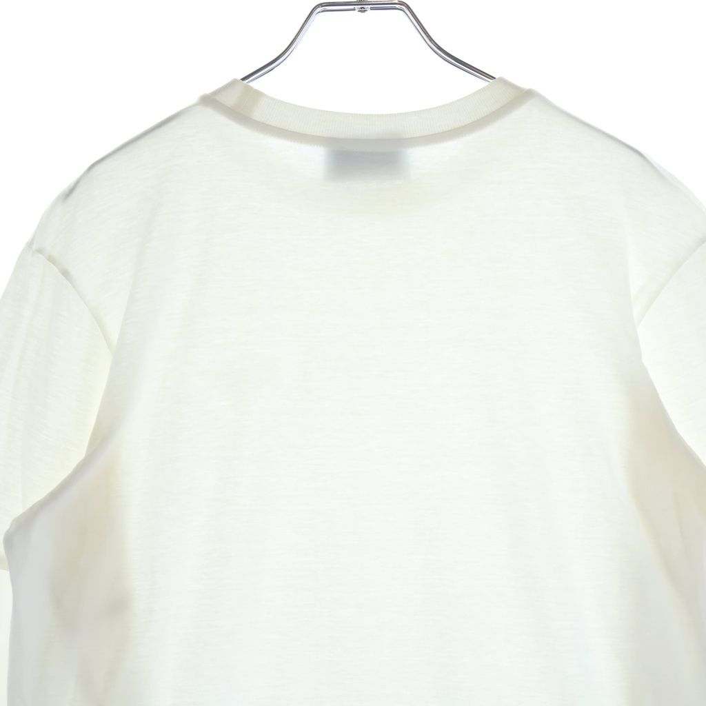 Prada Triangle Logo Lace Cotton Long Sleeve T-Shirt Dress #xs White — view 4