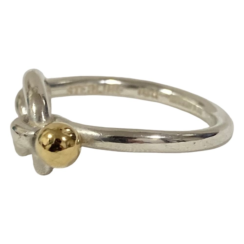 Tiffany & Co Vintage Hook &eye Love Knotring Ring Sterling Silver 18K — view 2