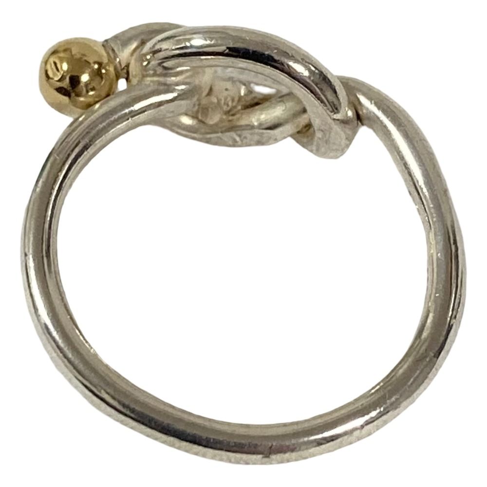 Tiffany & Co Vintage Hook &eye Love Knotring Ring Sterling Silver 18K — view 3