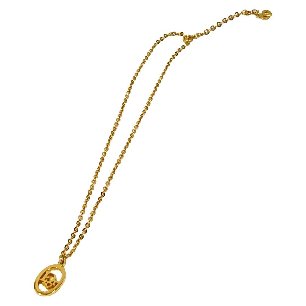 Dior Vintage Logo Chain Necklace Gold Plated — view 3