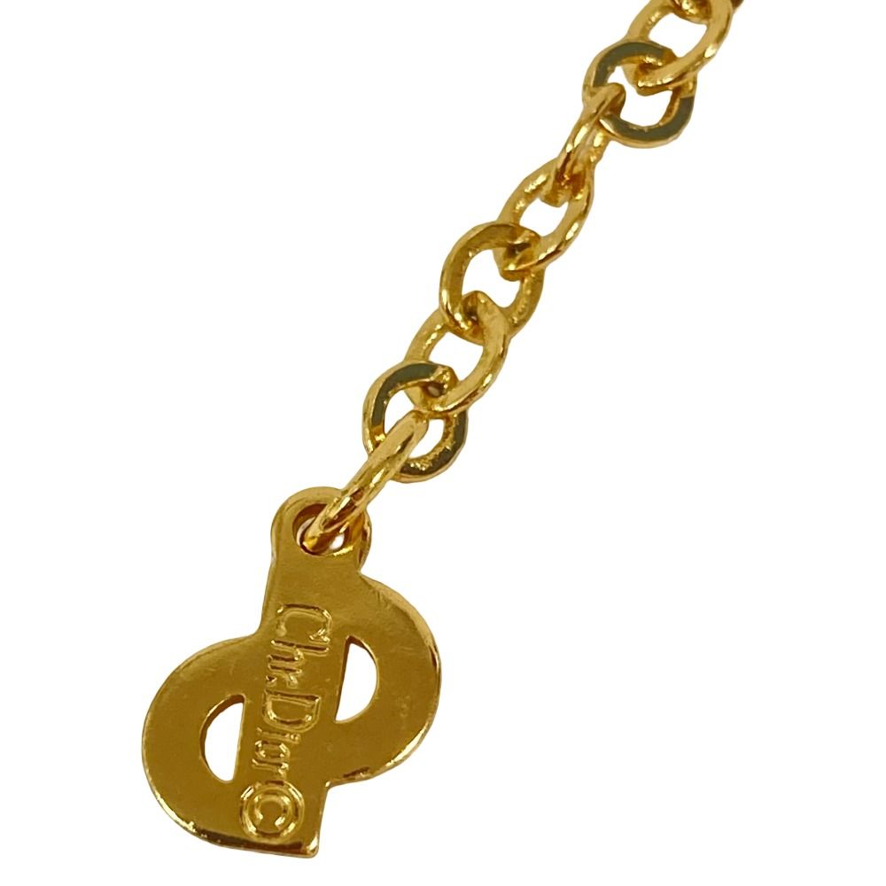 Dior Vintage Logo Chain Necklace Gold Plated — view 7