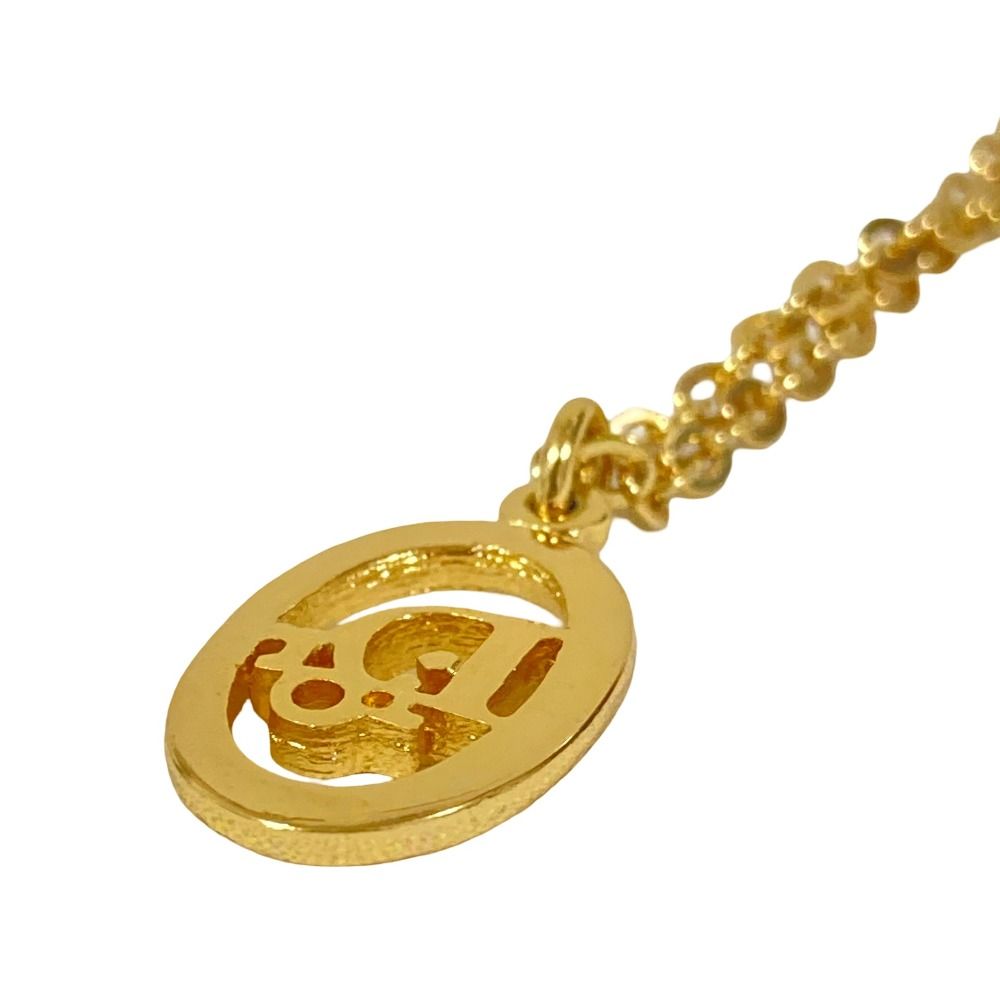 Dior Vintage Logo Chain Necklace Gold Plated — view 4