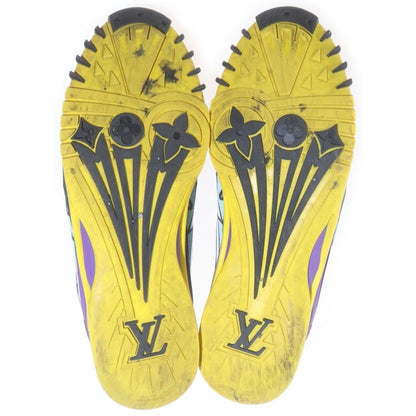 Louis Vuitton Sprint Line Low-Cut Sneakers Yellow Light Blue 7.5 — view 5