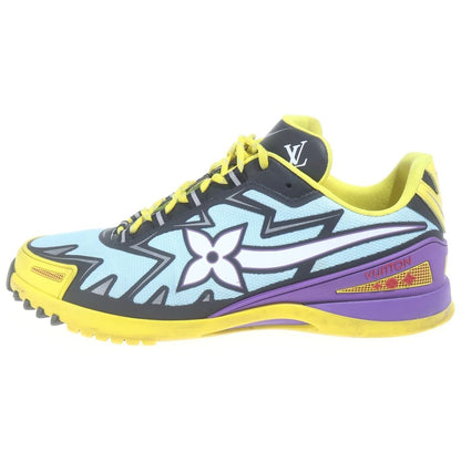Louis Vuitton Sprint Line Low-Cut Sneakers Yellow Light Blue 7.5