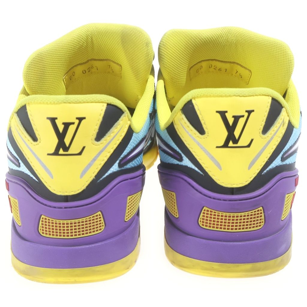 Louis Vuitton Sprint Line Low-Cut Sneakers Yellow Light Blue 7.5 — view 3