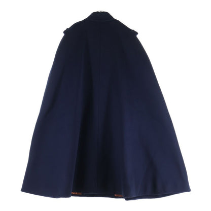Gucci Wool Cape Coat Long Navy 46 — view 2