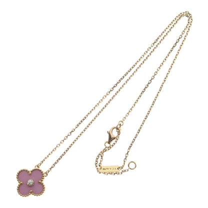 Van Cleef & Arpels Vintage Alhambra Pin Creasing Bull 18K Pink Gold Necklace — view 2
