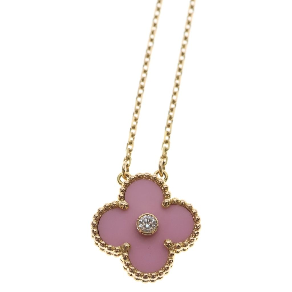 Van Cleef & Arpels Vintage Alhambra Pin Creasing Bull 18K Pink Gold Necklace — view 3