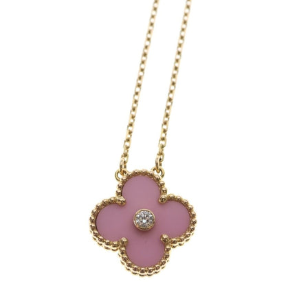 Van Cleef & Arpels Vintage Alhambra Pin Creasing Bull 18K Pink Gold Necklace — view 3