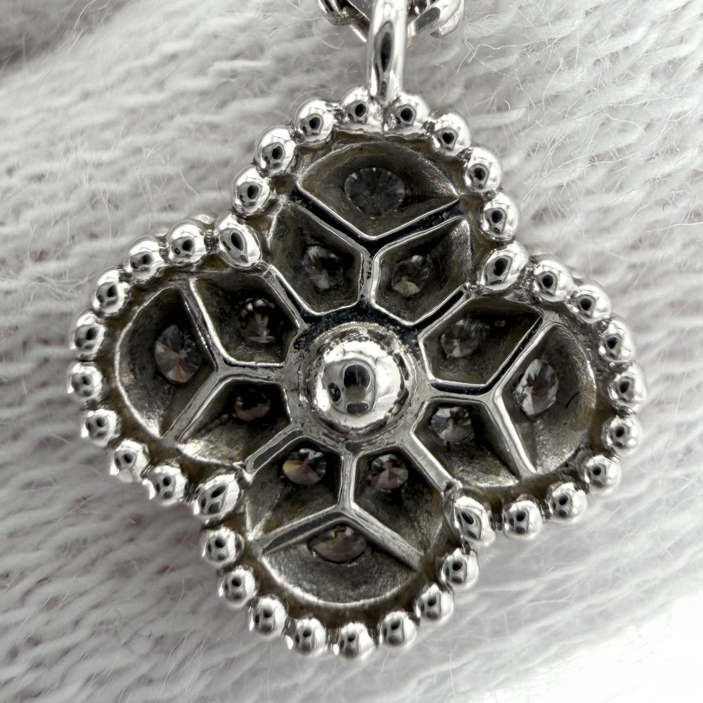 Van Cleef & Arpels Large Necklace Sweet Alhambra 18K White Gold 18K White Gold Diamond — view 5