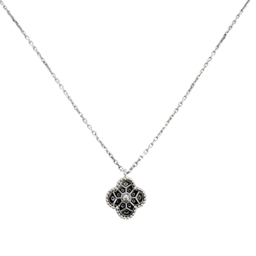 Van Cleef & Arpels Large Necklace Sweet Alhambra 18K White Gold 18K White Gold Diamond — view 2
