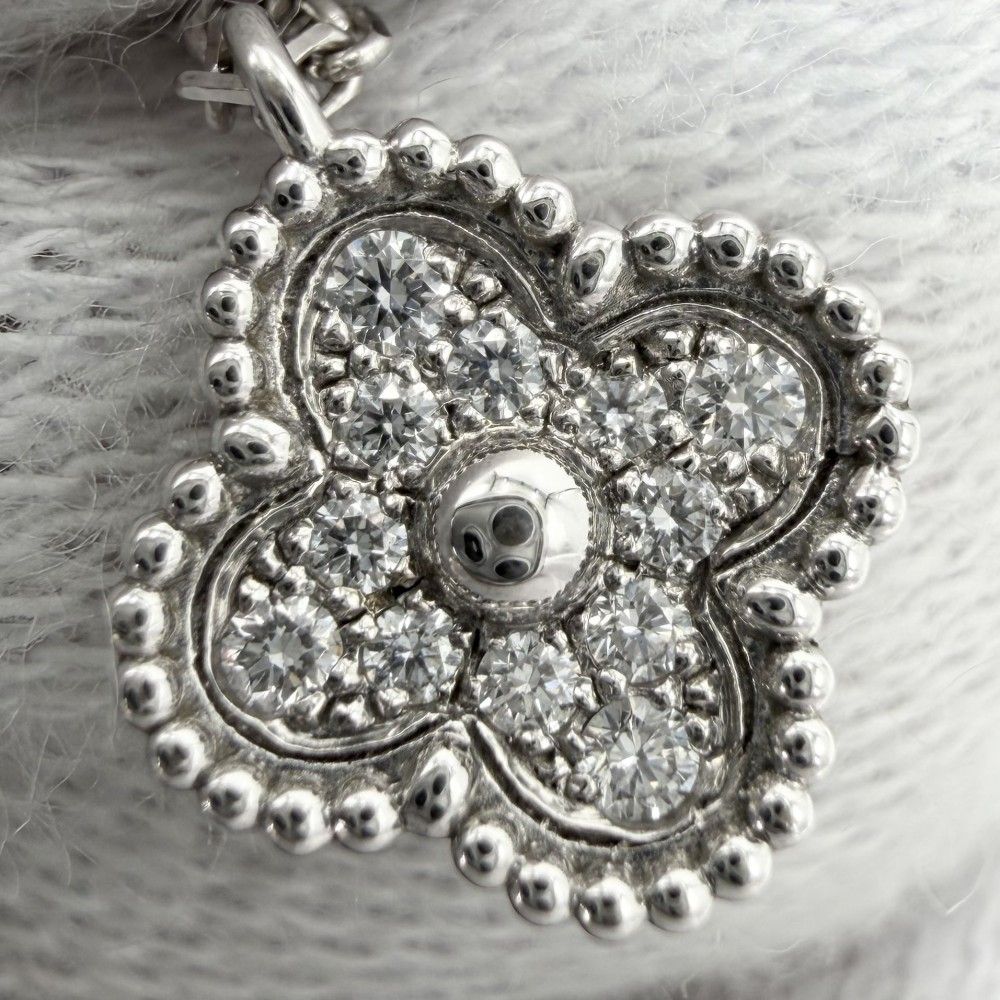 Van Cleef & Arpels Large Necklace Sweet Alhambra 18K White Gold 18K White Gold Diamond — view 4