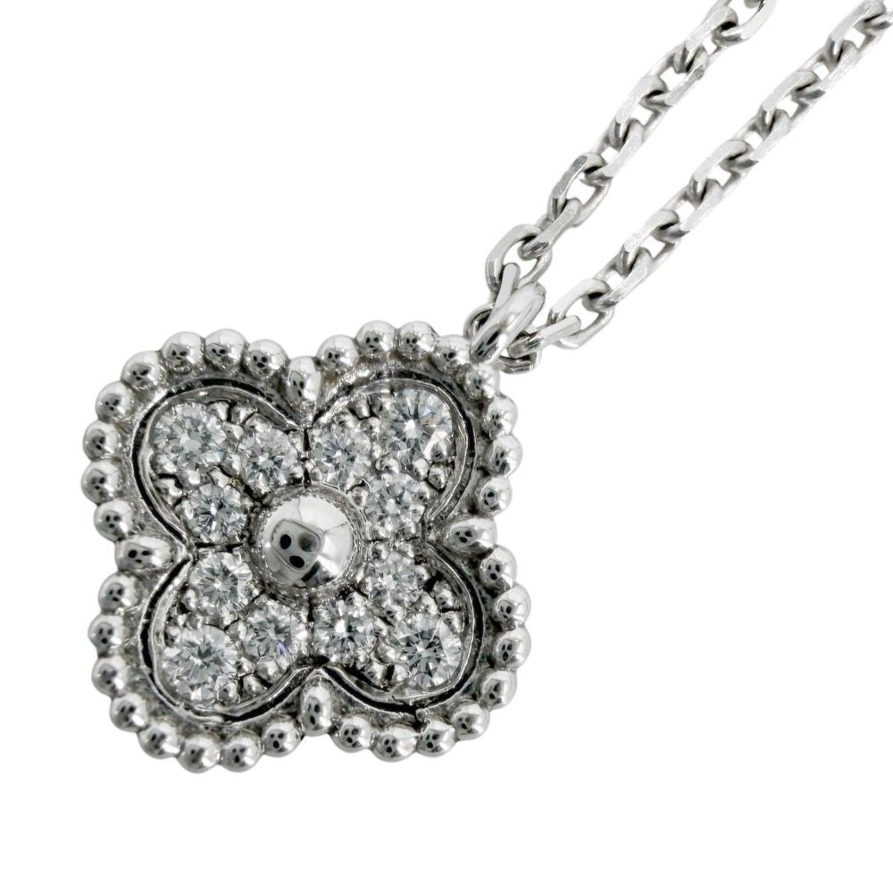 Van Cleef & Arpels Large Necklace Sweet Alhambra 18K White Gold 18K White Gold Diamond
