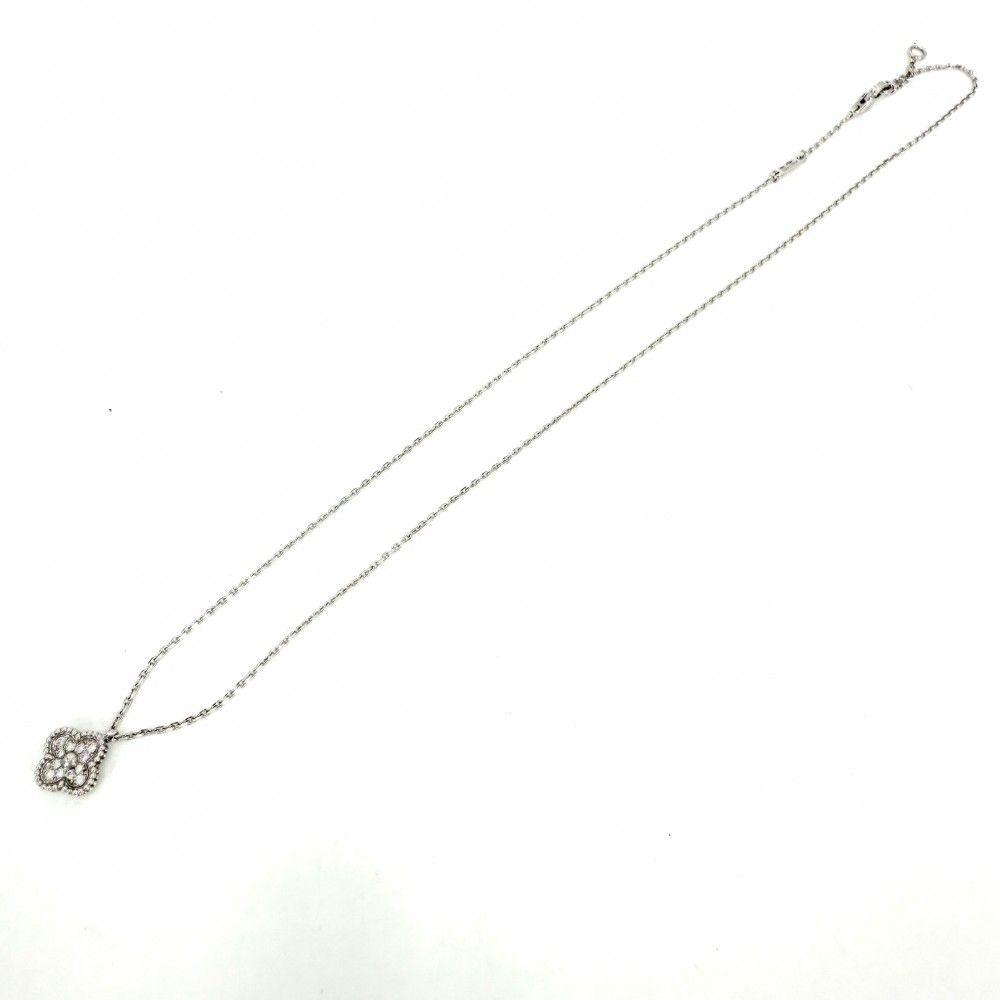 Van Cleef & Arpels Large Necklace Sweet Alhambra 18K White Gold 18K White Gold Diamond — view 7