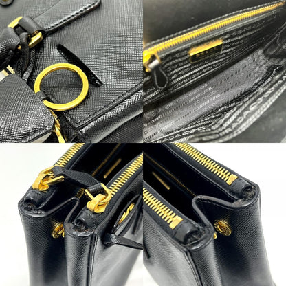 Prada Galleria Saffiano Leather Black Handbag — view 8