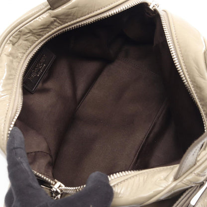 Saint Laurent Gray Patent Leather Handbag — view 3