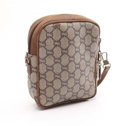 Gucci Shoulder Bag GG Pattern Plus Beige Canvas Leather — view 2