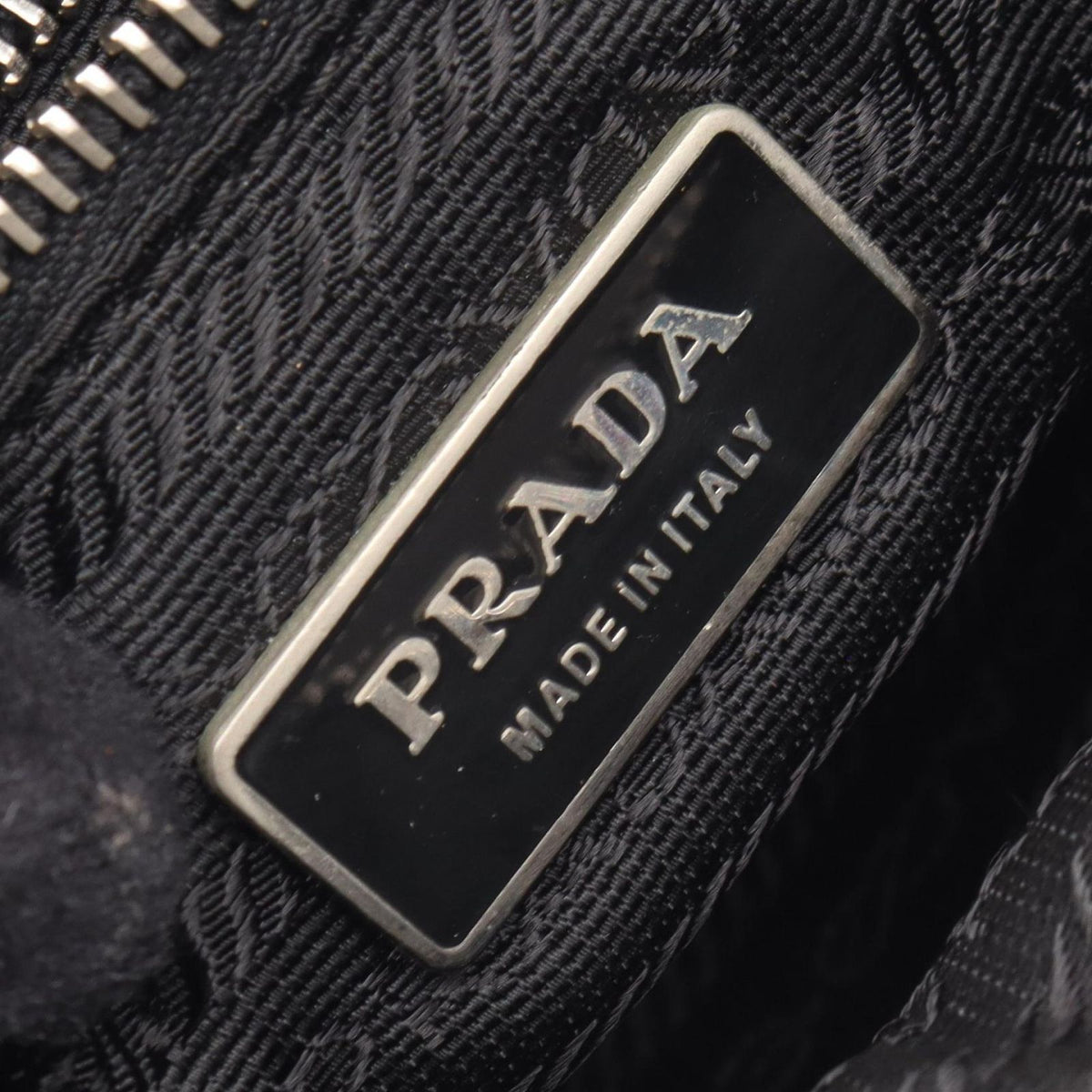 Prada Shoulder Bag to Line Guru Logo Black Nylon Leather to — view 4