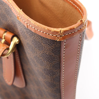 Celine Macadam Brown Canvas Leather Handbag — view 8